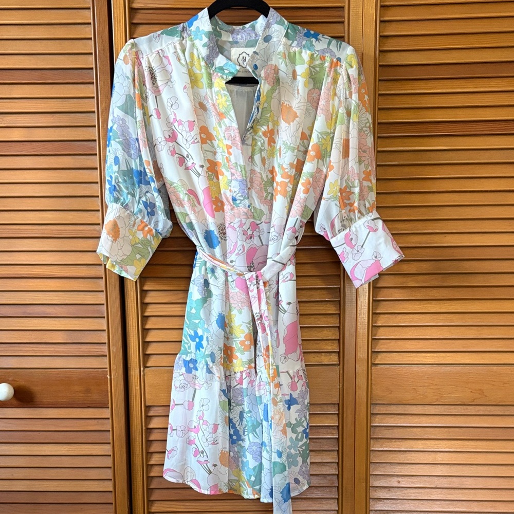 Floral Dress with Belt